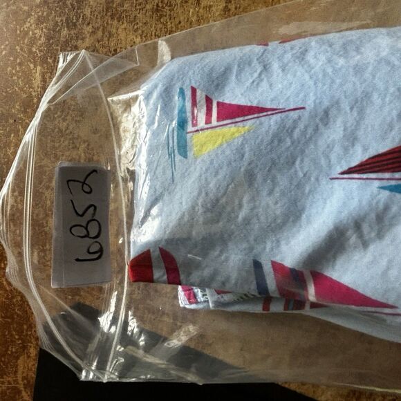 Lands End Shirt Mens XL 46-48 Sail Boats Nautical Blue‎ Button Up Short Sleeve - Picture 12 of 12